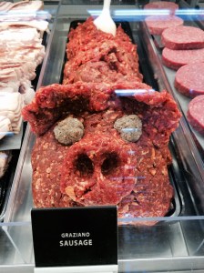 Hy-Vee Sausage display